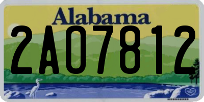 AL license plate 2AO7812