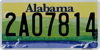 AL license plate 2AO7814
