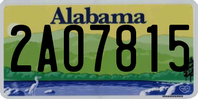 AL license plate 2AO7815