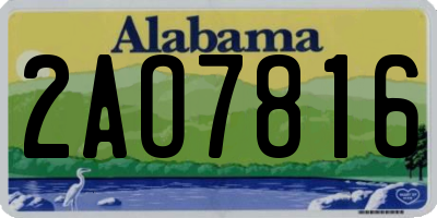 AL license plate 2AO7816
