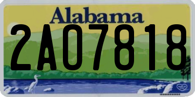 AL license plate 2AO7818