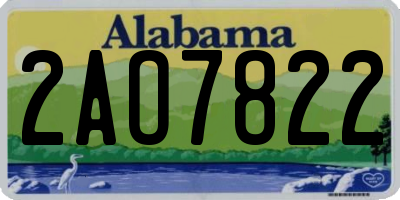 AL license plate 2AO7822