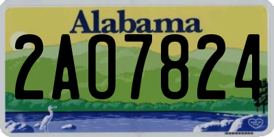 AL license plate 2AO7824