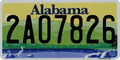 AL license plate 2AO7826