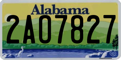 AL license plate 2AO7827