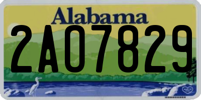 AL license plate 2AO7829
