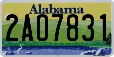 AL license plate 2AO7831