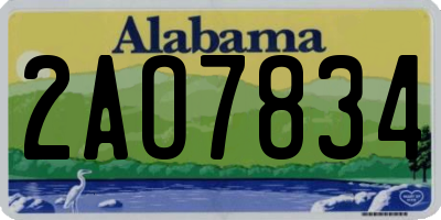 AL license plate 2AO7834