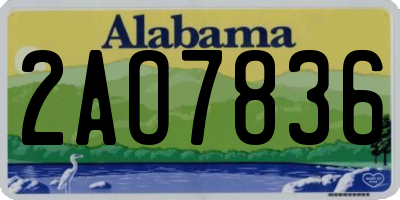 AL license plate 2AO7836
