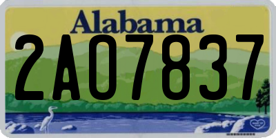 AL license plate 2AO7837