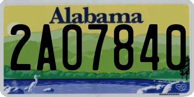 AL license plate 2AO7840