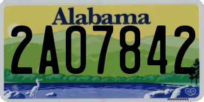 AL license plate 2AO7842
