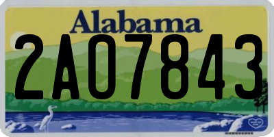 AL license plate 2AO7843