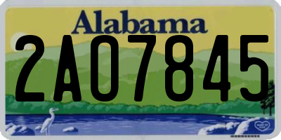 AL license plate 2AO7845