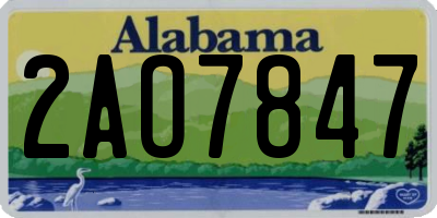 AL license plate 2AO7847