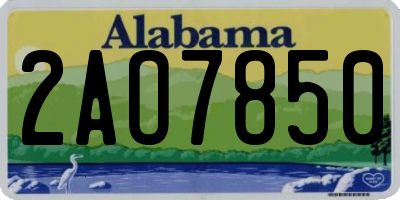 AL license plate 2AO7850