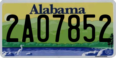 AL license plate 2AO7852