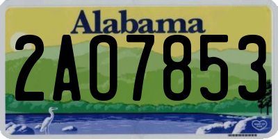 AL license plate 2AO7853