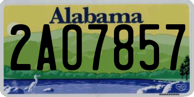AL license plate 2AO7857