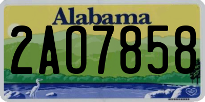 AL license plate 2AO7858