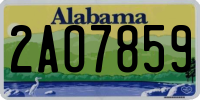 AL license plate 2AO7859