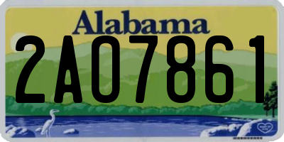 AL license plate 2AO7861