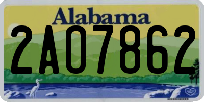 AL license plate 2AO7862