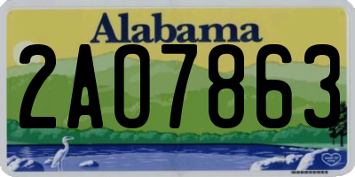 AL license plate 2AO7863