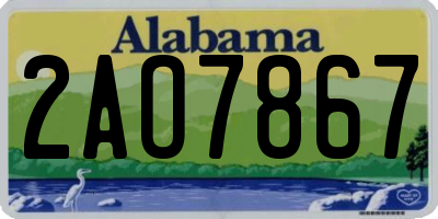 AL license plate 2AO7867