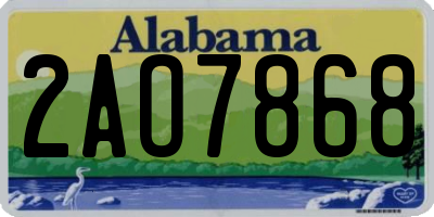 AL license plate 2AO7868