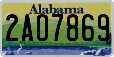 AL license plate 2AO7869