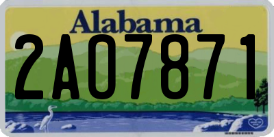 AL license plate 2AO7871