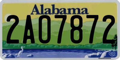 AL license plate 2AO7872
