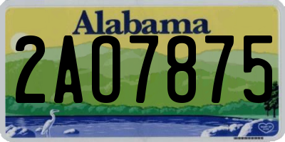 AL license plate 2AO7875