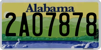AL license plate 2AO7878