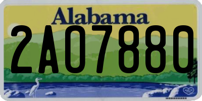 AL license plate 2AO7880
