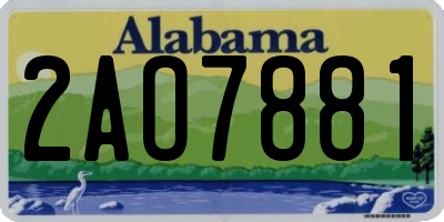 AL license plate 2AO7881