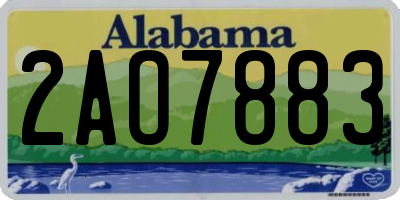 AL license plate 2AO7883
