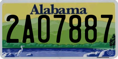 AL license plate 2AO7887