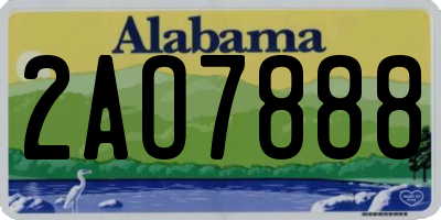 AL license plate 2AO7888