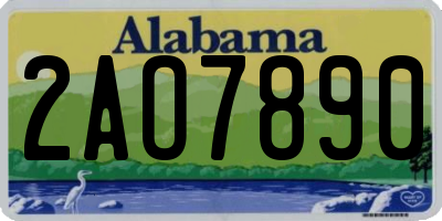 AL license plate 2AO7890