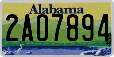 AL license plate 2AO7894
