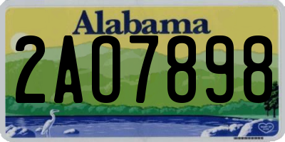AL license plate 2AO7898