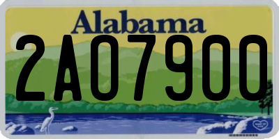 AL license plate 2AO7900