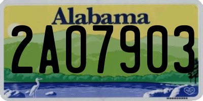 AL license plate 2AO7903