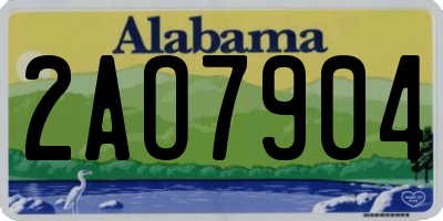 AL license plate 2AO7904