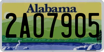 AL license plate 2AO7905