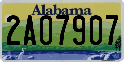 AL license plate 2AO7907