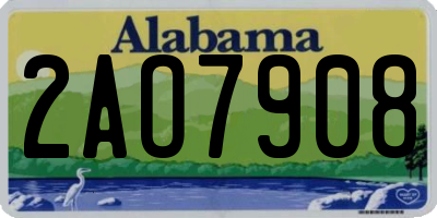 AL license plate 2AO7908
