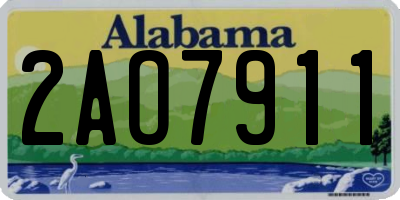 AL license plate 2AO7911
